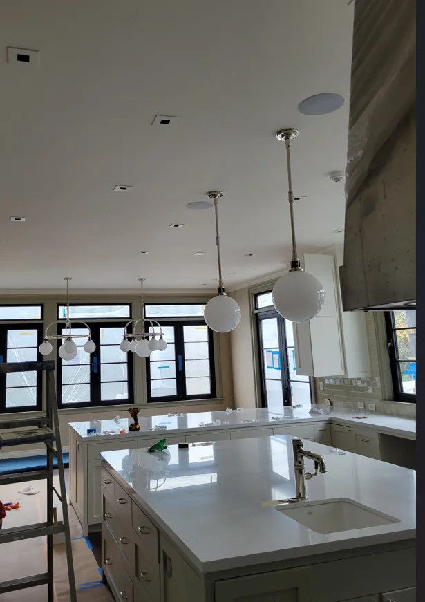 Kitchen lighting installation