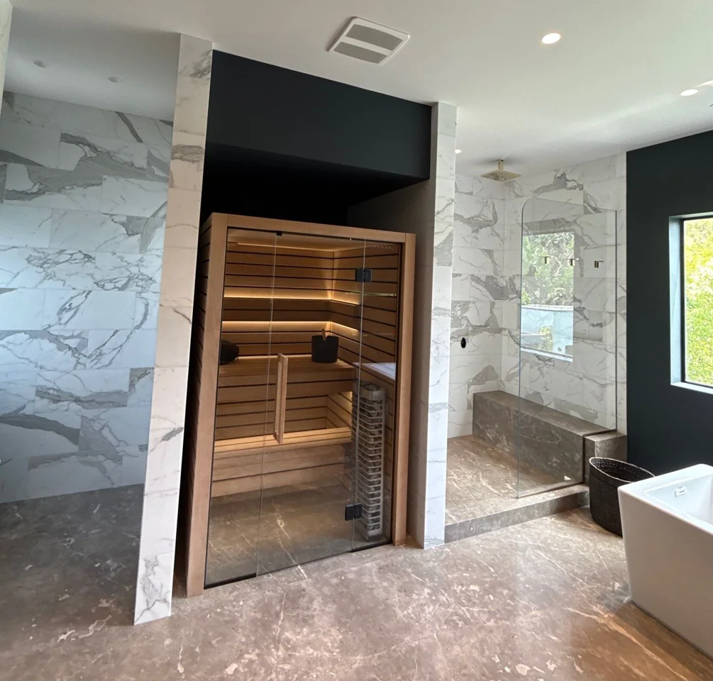 Bathroom electrical finish