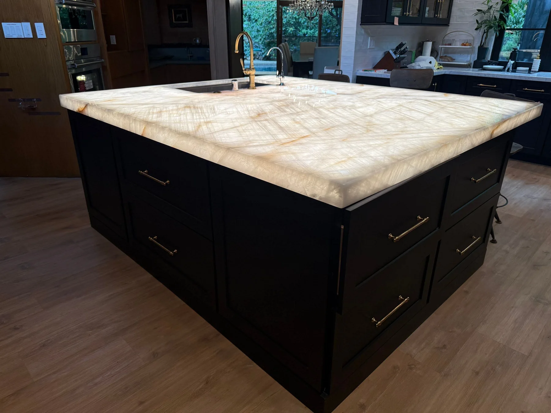 Kitchen island electrical finish