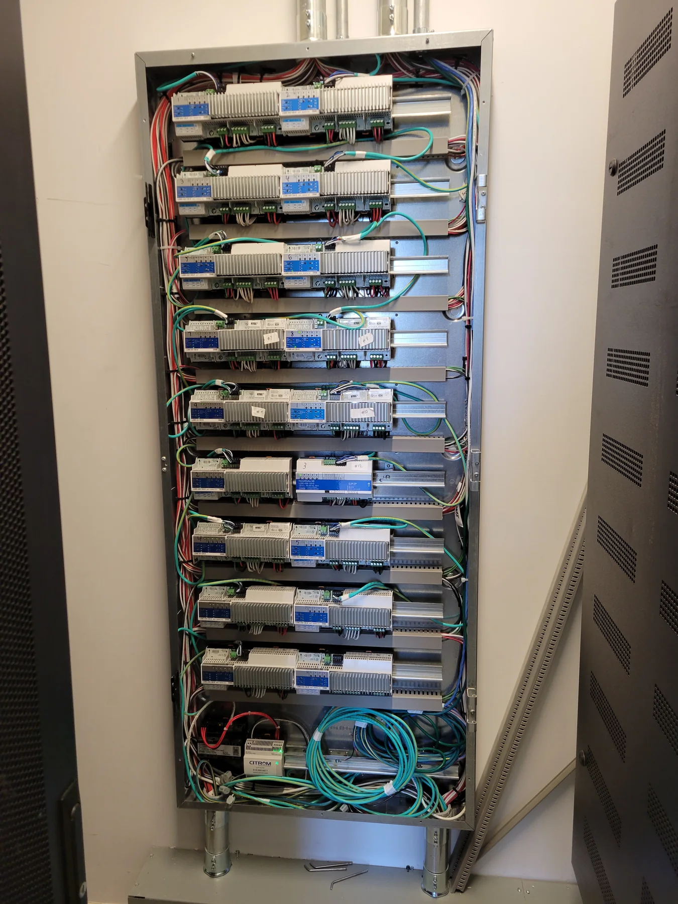 Electrician servicing a residential electrical panel