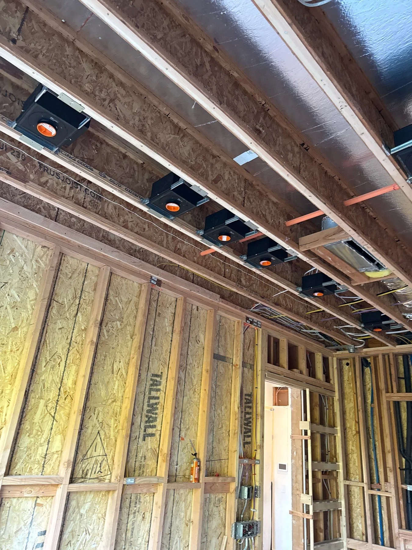 Framing-stage electrical wiring