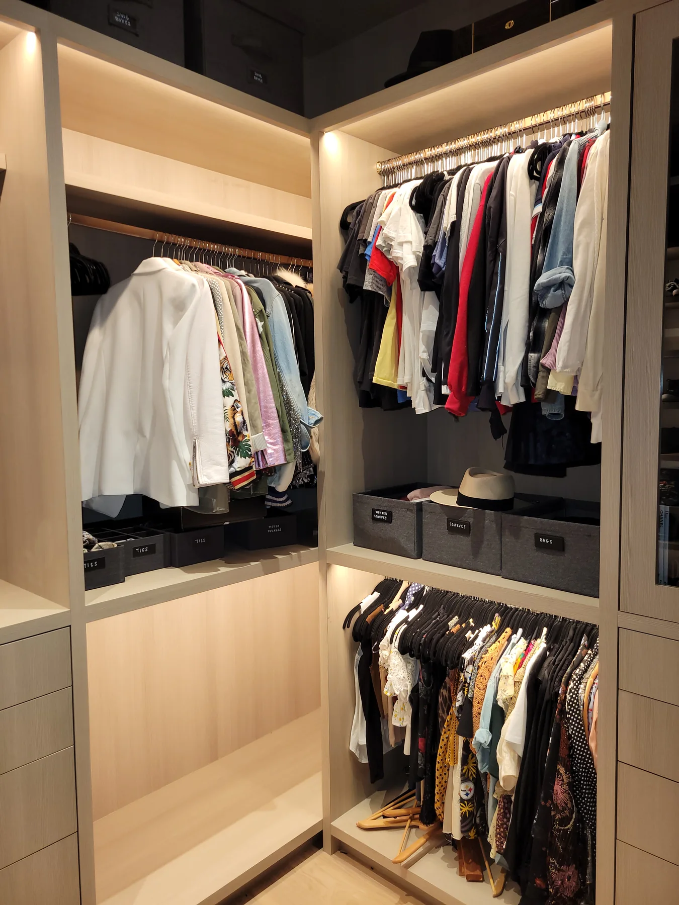 Storage area electrical finish